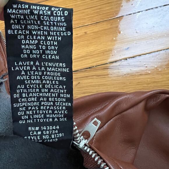 7 for all Mankind Brown Faux Leather Legging Pants Size XS - Picture 9 of 13